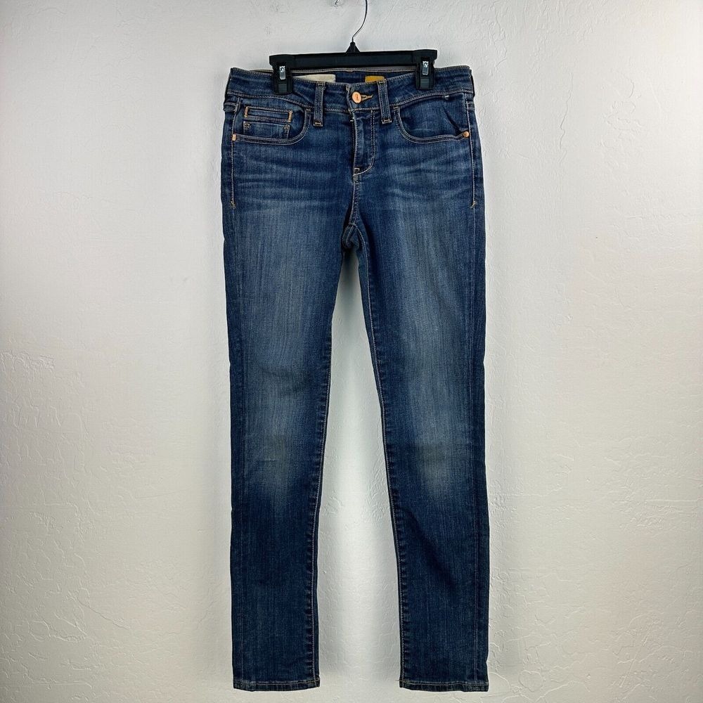 Pilcro And The Letterpress Skinny Jeans Womens 26 Blue Indie Anthropologie Boho